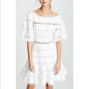 Zimmermann Bowie Contour Hailspot Dress in Ivory